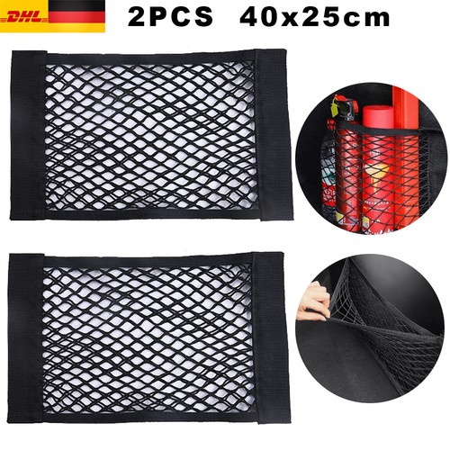 2pcs auto netztasche klett 2er - 2pcs,